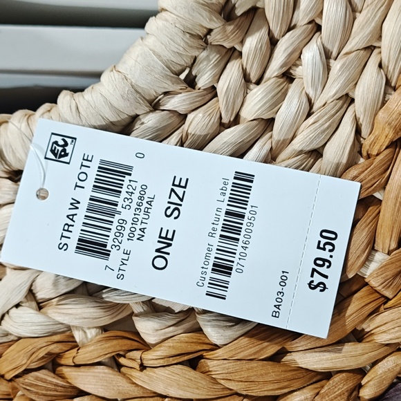 INC Straw Tote - Picture 2 of 8